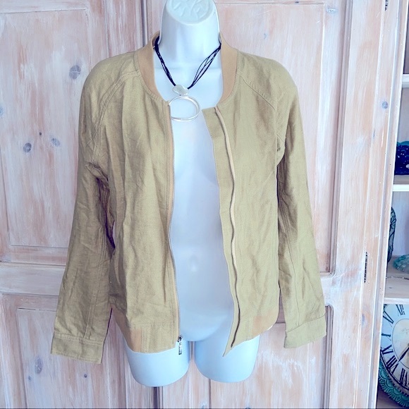Orb Linen Zip up Jacket NEW Small - Picture 1 of 8